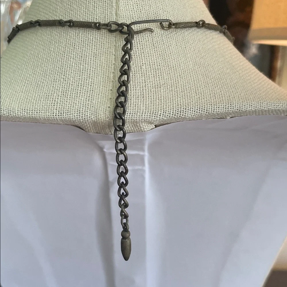 VTG Crystal Branch Statement Necklace - Gunmetal and Clear